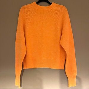 Free People Too Good Ribbed Orange Zest Pullover Women's Sweater M